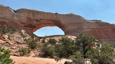 Under a desert arch
