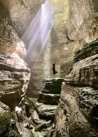 Waterfall in a canyon