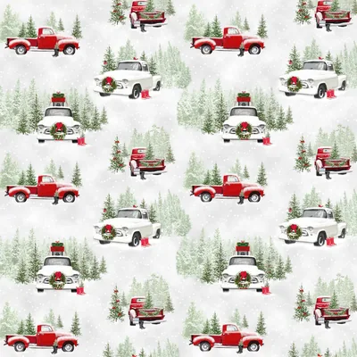 Trucks and trees