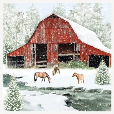 Horses by the creek