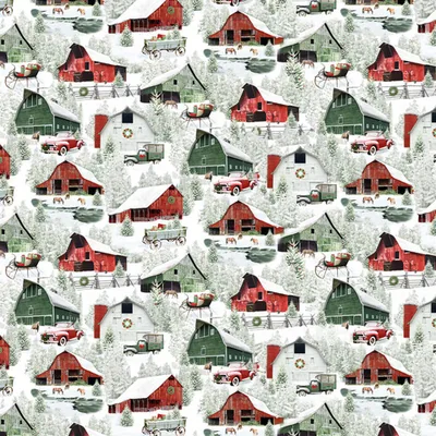 Barns and trucks pattern